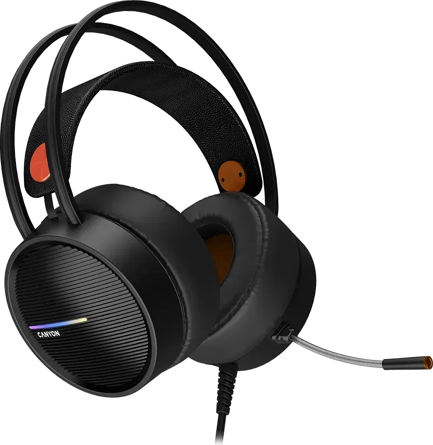 Игровая гарнитура CANYON INTERCEPTOR GH-8A, 3.5mm/USB, чёрная — 2