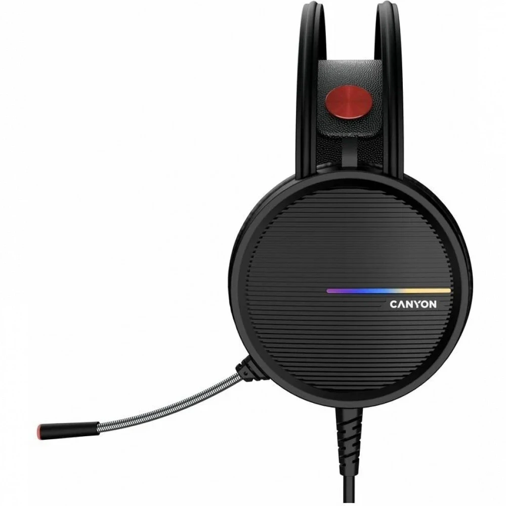 Игровая гарнитура CANYON INTERCEPTOR GH-8A, 3.5mm/USB, чёрная — 4