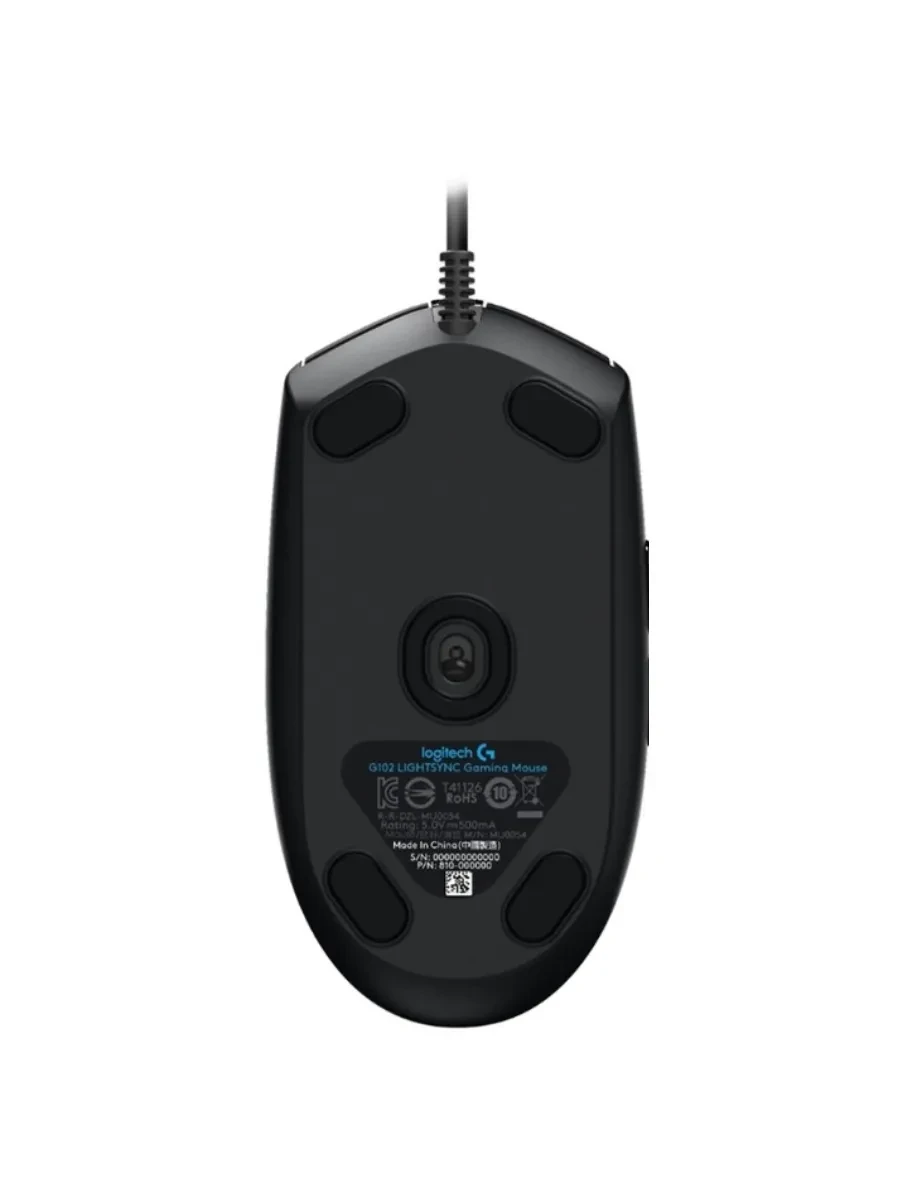 Мышь Logitech G102 LIGHTSYNC, игровая, проводная, RGB, чёрная — 2
