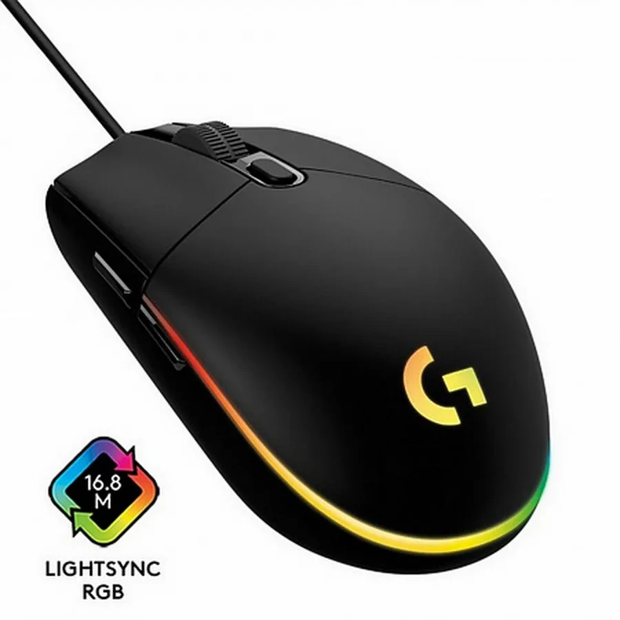 Мышь Logitech G102 LIGHTSYNC, игровая, проводная, RGB, чёрная — 3