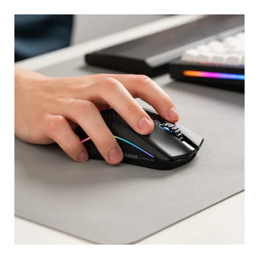 Игровая мышь Glorious Model O Wireless, 6 кнопок, 19000 DPI, RGB, чёрная — 3