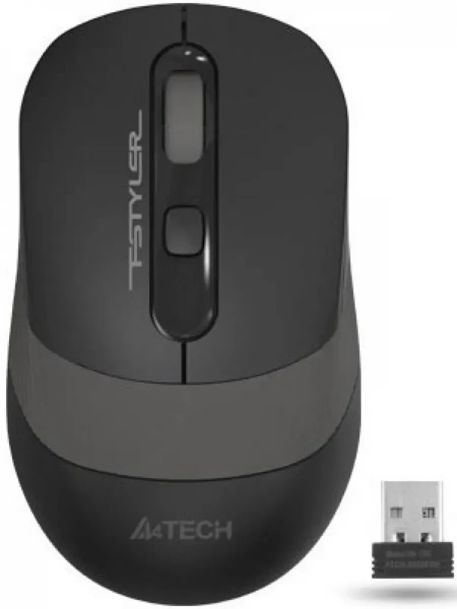 Мышь A4tech Fstyler FG10, 2.4GHz, серая
