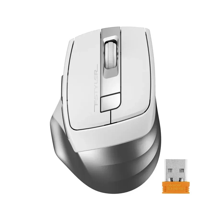 Мышь A4tech Fstyler FG35, 2.4GHz, серебристая — 2