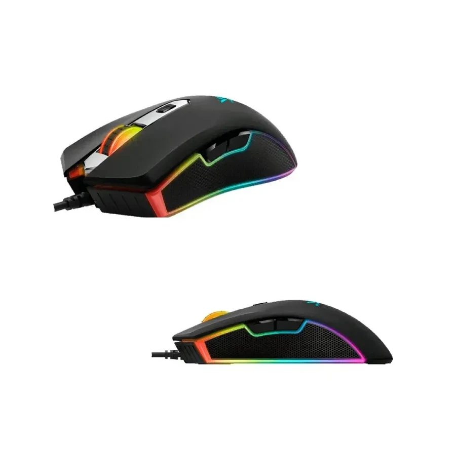 Мышь Rapoo V28S, игровая, RGB, проводная, черная — 2