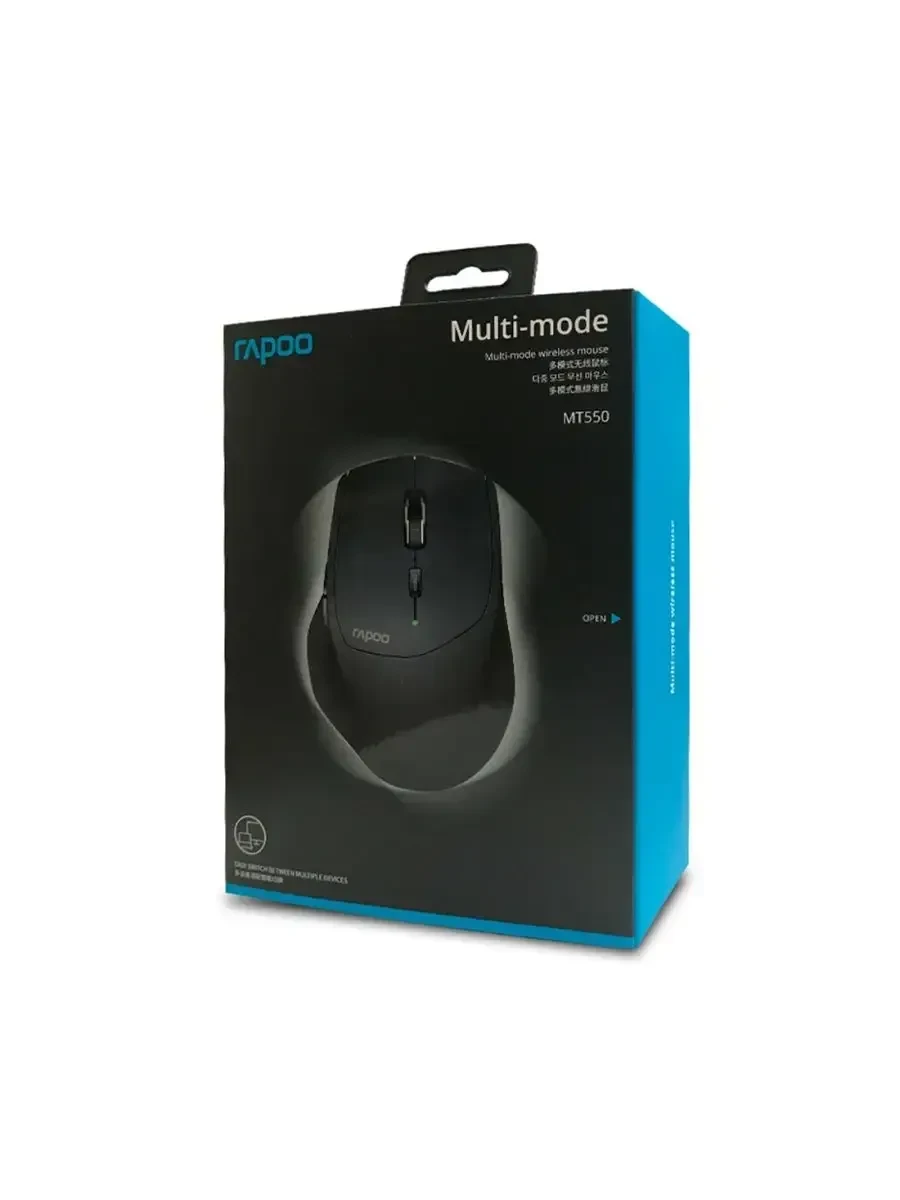 Мышь Rapoo MT550, Bluetooth/2.4G, 1600dpi, черная — 3