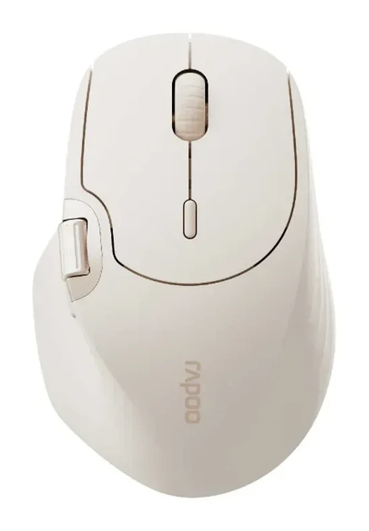 Мышь Rapoo MT560, 4000dpi, Bluetooth 5.0, 2.4 ГГц, бежевая