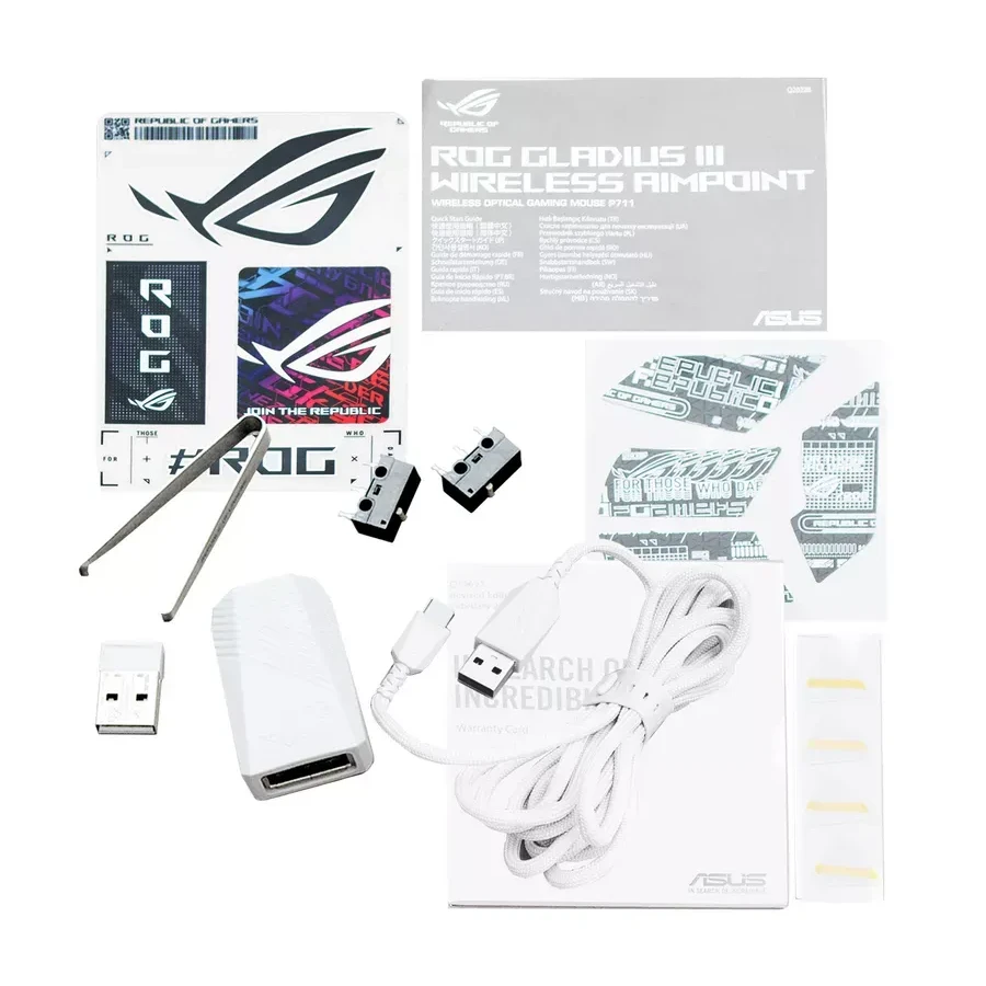 Мышь ASUS P711 ROG Gladius III WL AIMPOINT, беспроводная, 36000 dpi, белая — 4