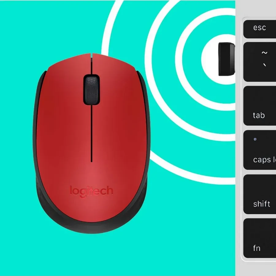 Мышь Logitech M171, беспроводная, красная, 1000dpi — 5