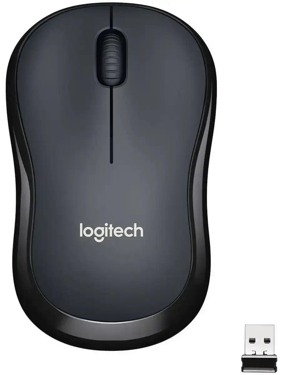Мышь Logitech M220 Silent, беспроводная, серая