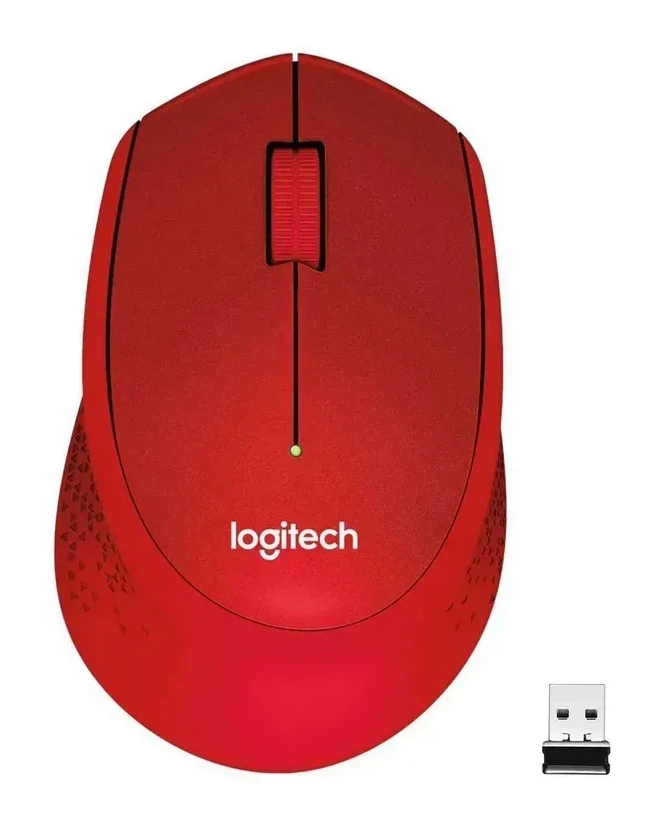 Мышь Logitech M330 Silent Plus, беспроводная, красная