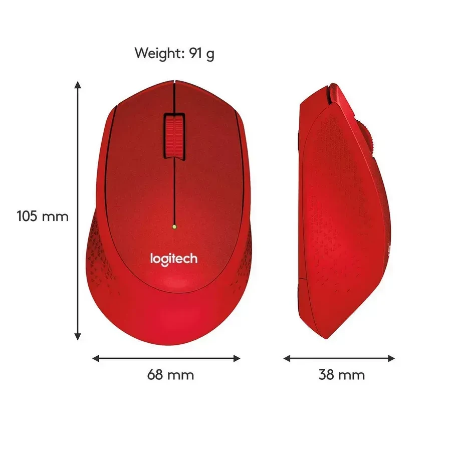Мышь Logitech M330 Silent Plus, беспроводная, красная — 4