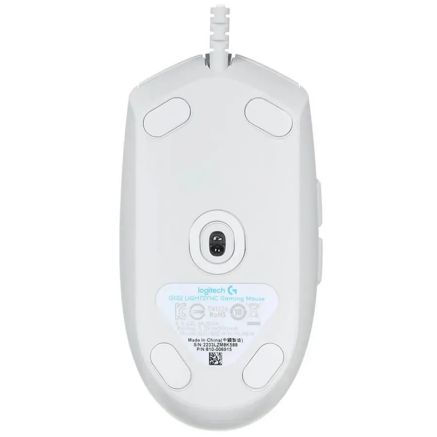 Игровая мышь Logitech G102 LIGHTSYNC, белая — 4