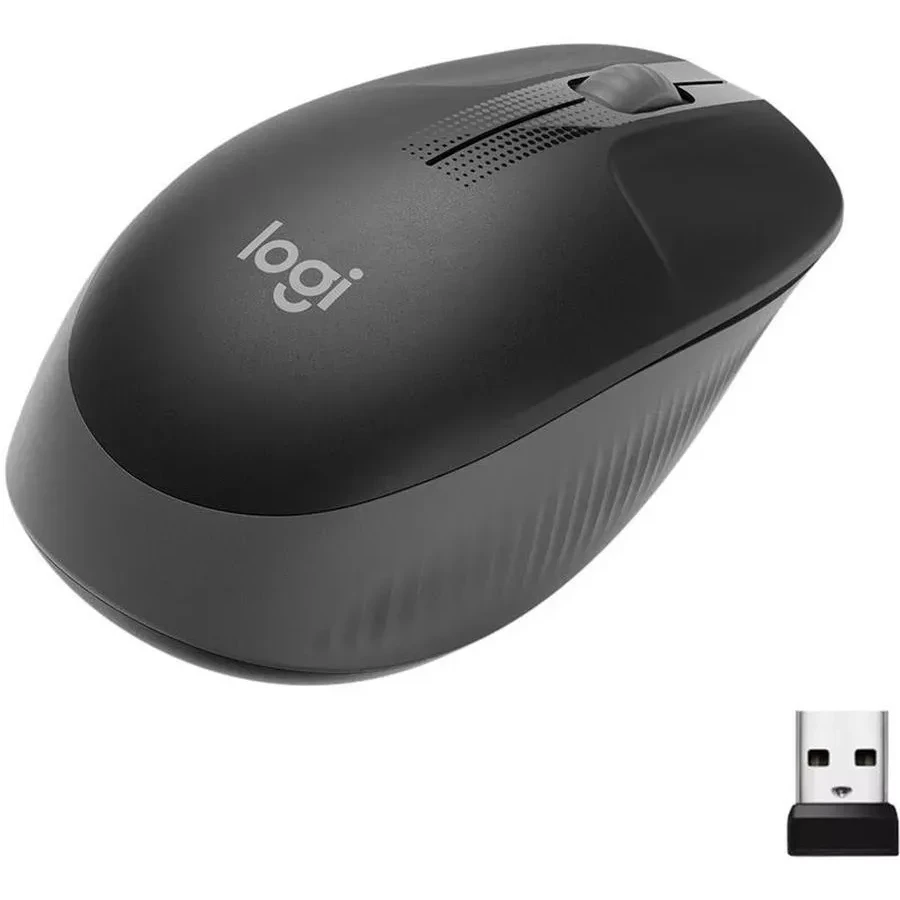 Мышь Logitech M190, беспроводная, полноразмерная, графитовая — 5