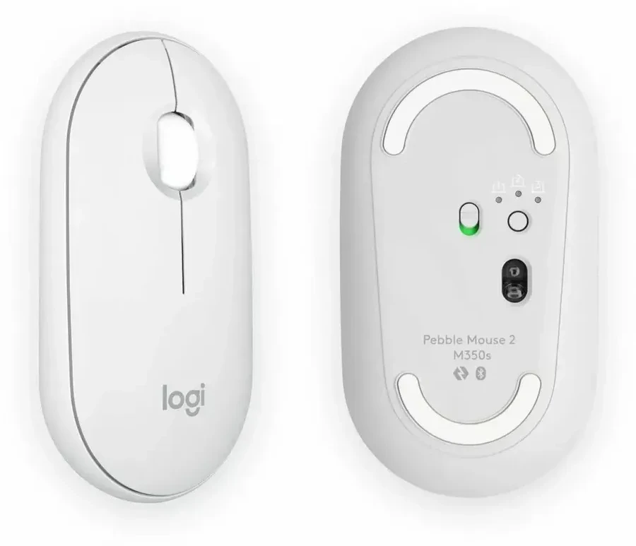 Мышь Logitech Pebble 2 M350s, беспроводная, белая — 2