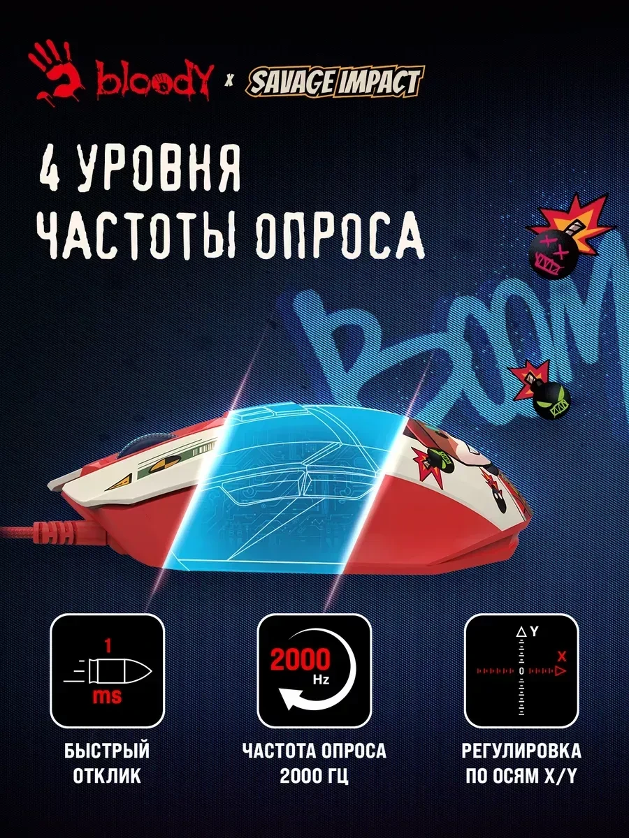 Игровая мышь Bloody W63Max Proxy Boom SAVAGE — 3