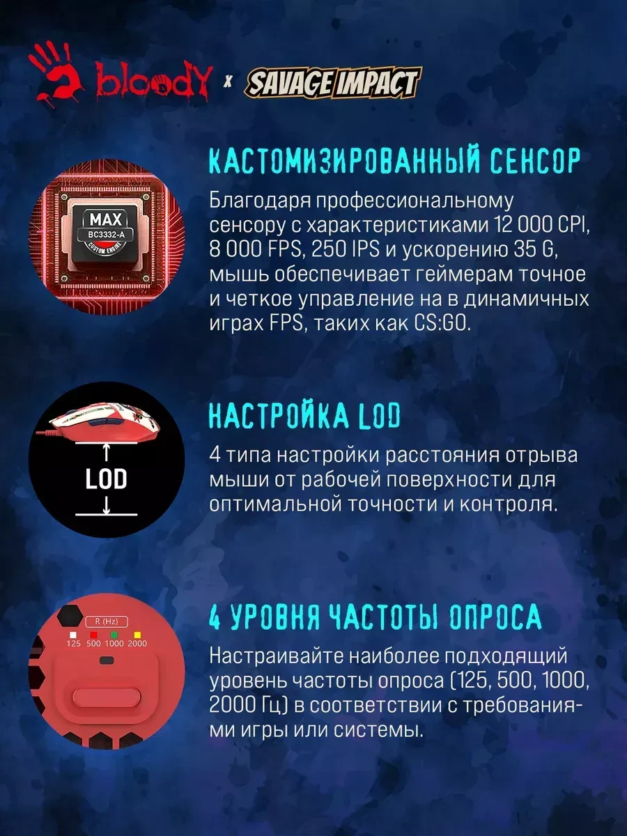 Игровая мышь Bloody W63Max Proxy Boom SAVAGE — 4