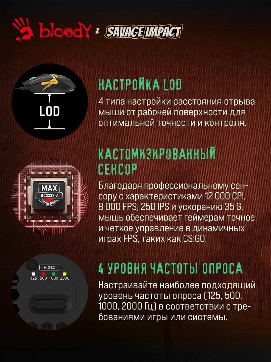 Игровая мышь Bloody W63Max Renegade Black Midnight — 4
