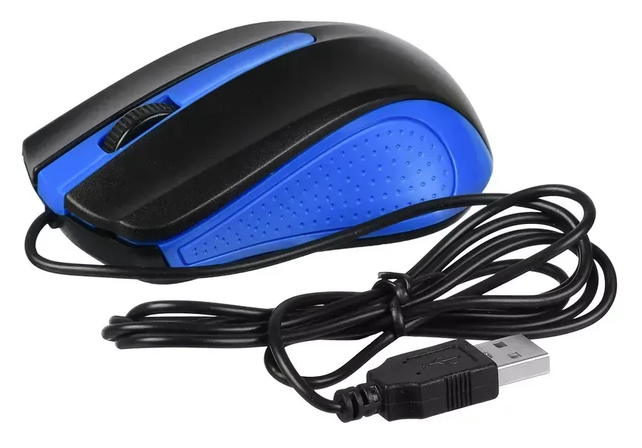 Мышь Acer OMW011, проводная, 1200dpi, чёрно-синяя — 4