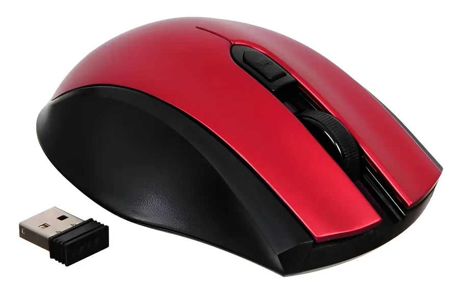 Мышь Acer OMR032, беспроводная, 1600dpi, чёрно-красная — 2