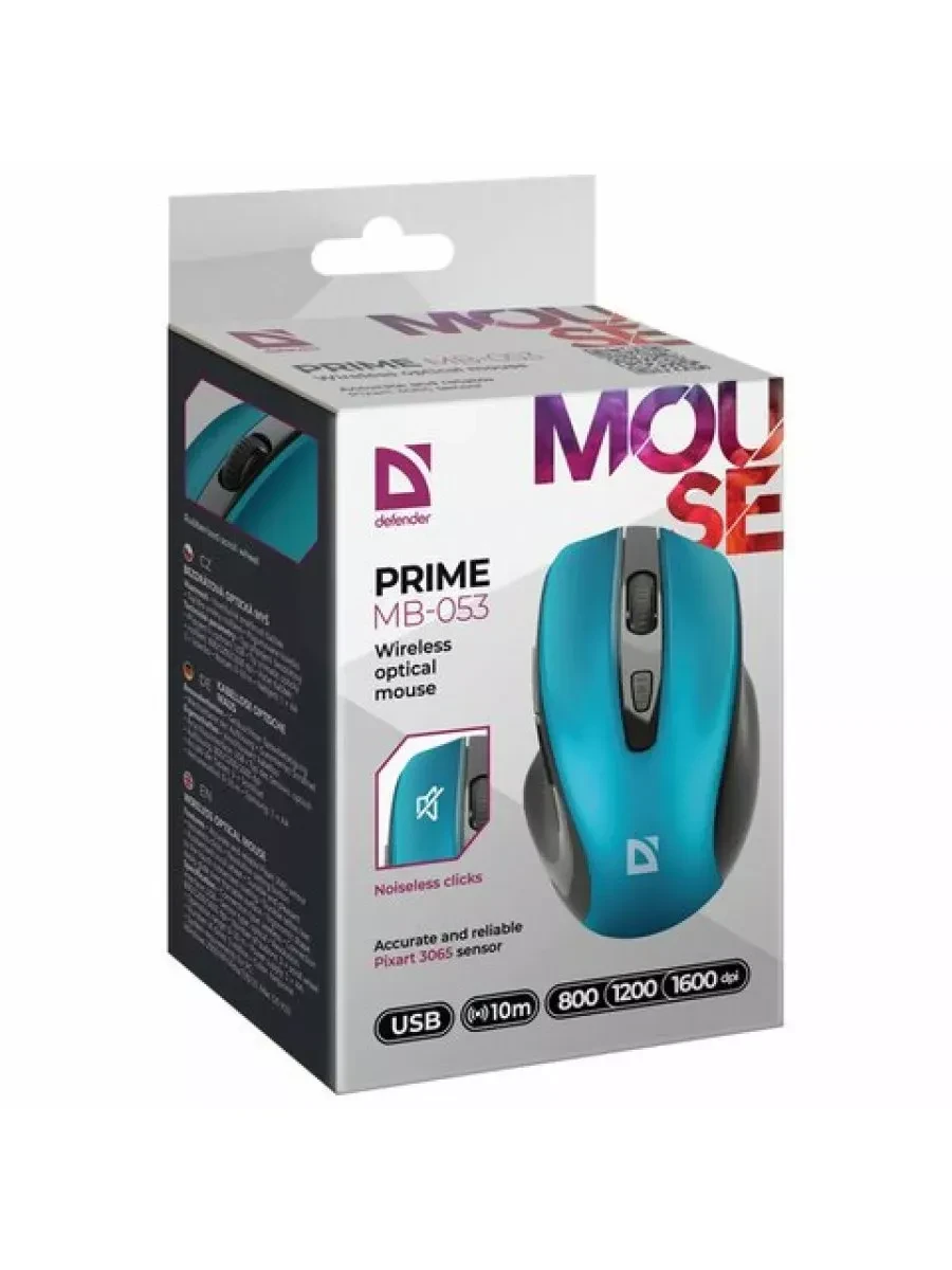 Мышь Defender Prime MB-053 беспроводная Turquoise — 4