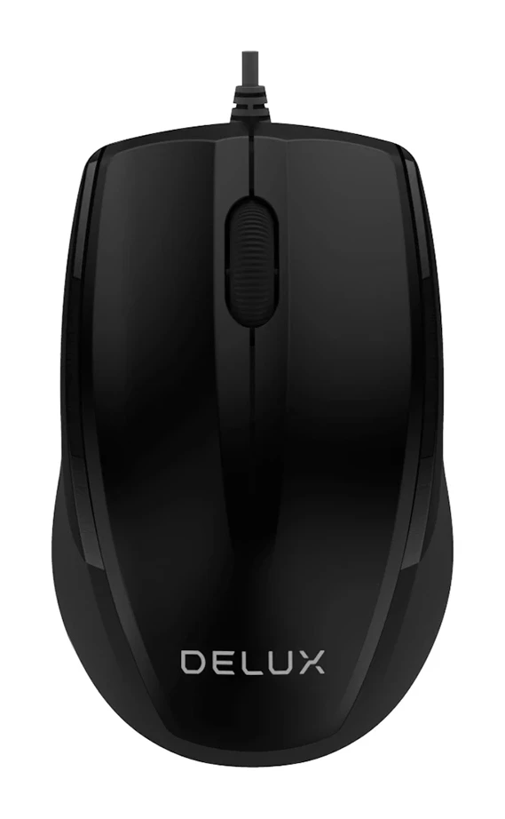 Мышь Delux DLM-321OUB, оптическая, 1000dpi, USB, чёрная