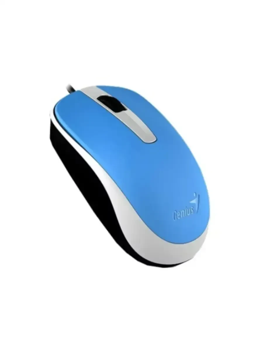 Мышь Genius DX-120, оптическая, 1000dpi, USB, голубая