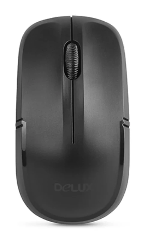 Мышь Delux DLM-136OGB, беспроводная 2.4ГГц, 1200dpi, чёрный