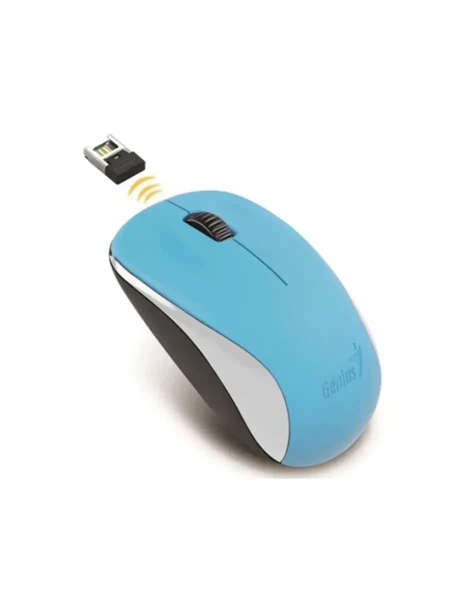 Мышь Genius NX-7000, беспроводная 2.4ГГц, 1200dpi, голубой