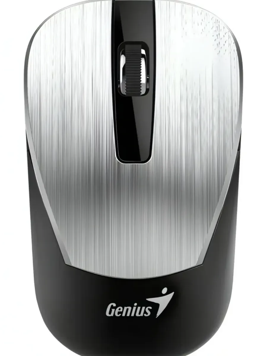 Мышь Genius NX-7015, серебристая, BlueEye, 2.4GHz — 3