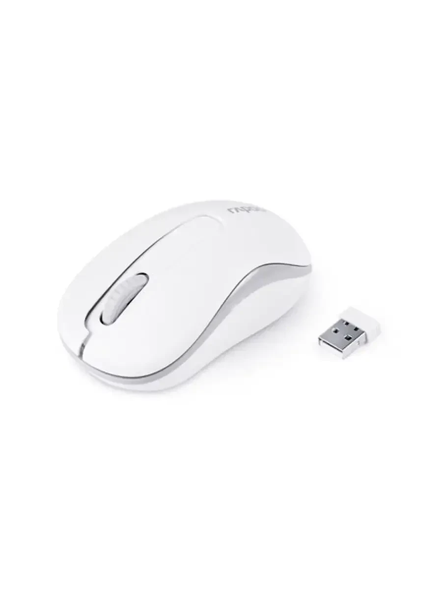 Мышь Rapoo M-10 Plus, беспроводная 2.4ГГц, 1000dpi, белый