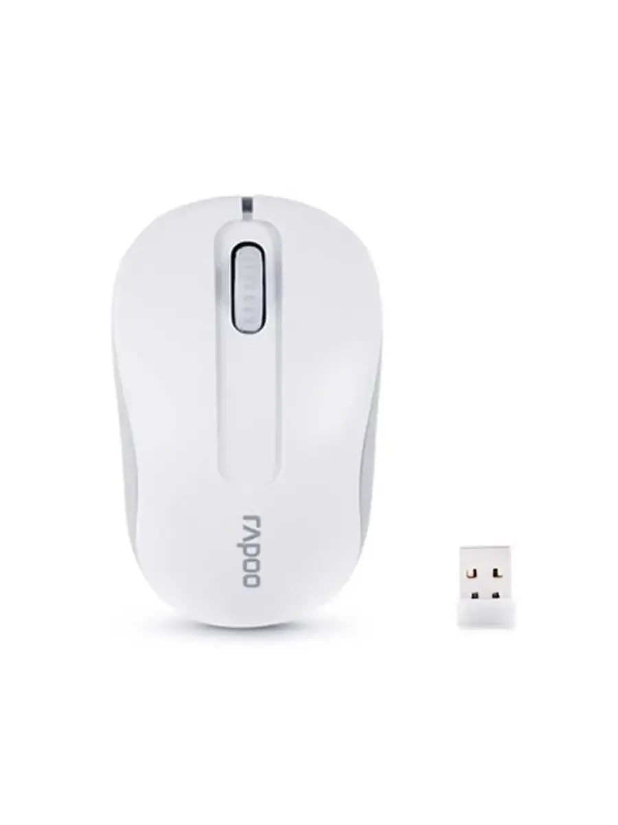 Мышь Rapoo M-10 Plus, беспроводная 2.4ГГц, 1000dpi, белый — 2