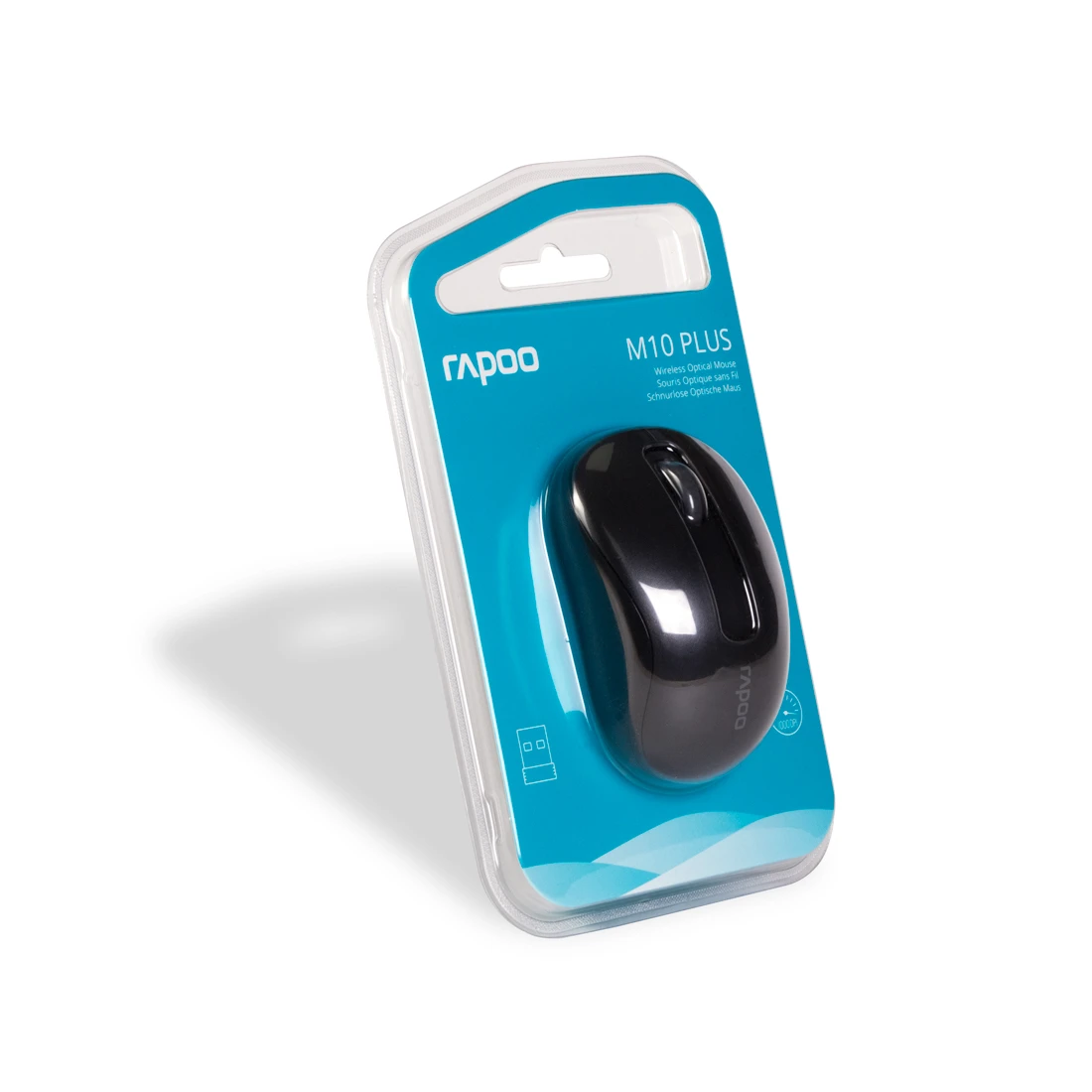 Мышь Rapoo M-10 Plus, беспроводная 2.4ГГц, 1000dpi, чёрный — 3