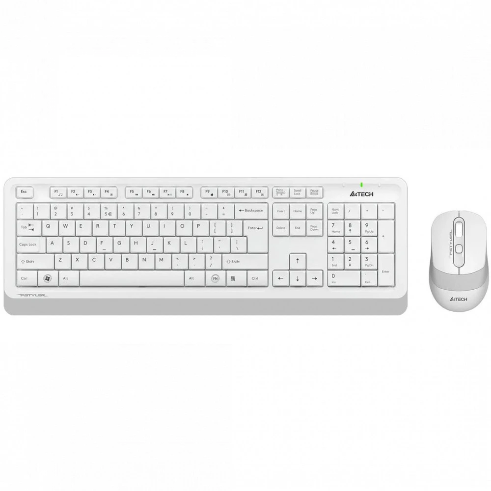Клавиатура+мышь A4tech Fstyler FG1010S, беспроводная, белая — 4