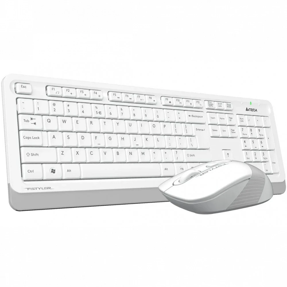 Клавиатура+мышь A4tech Fstyler FG1010S, беспроводная, белая