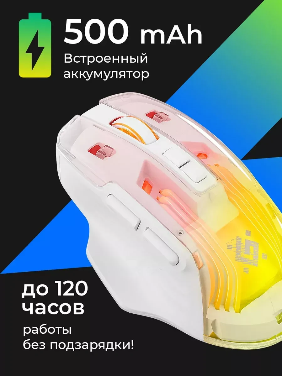 Мышь Defender Astro Elite GM-056, беспроводная, 1200-3200 dpi, белая — 5