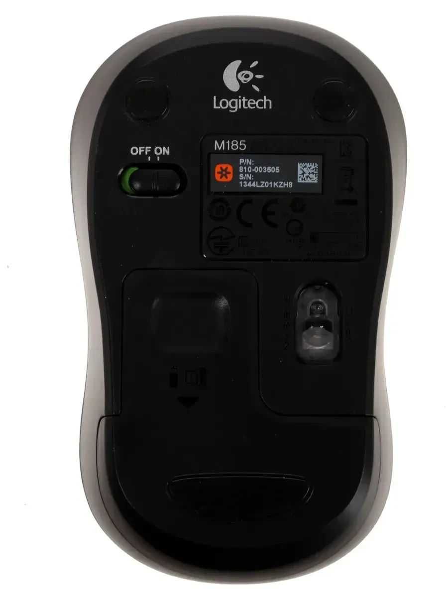 Мышь Logitech M185, синяя, беспроводная — 5