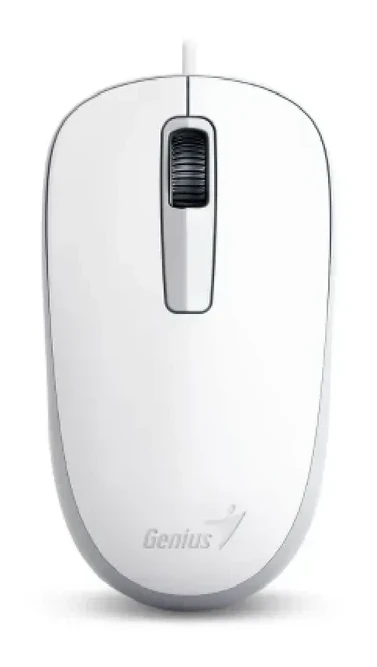 Мышь Genius DX-125, оптическая, белая, 1000 dpi, USB