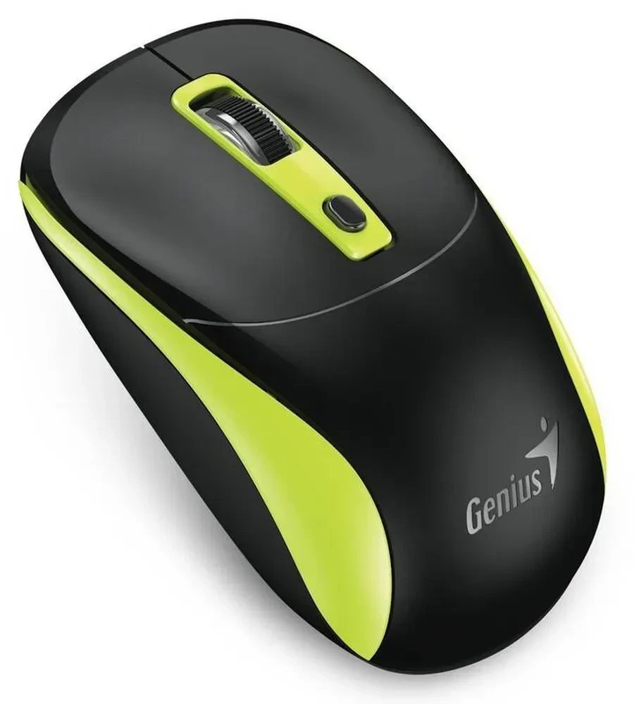 Мышь Genius NX-7123 чёрная+зелёная, 2.4GHz, 1200dpi — 2