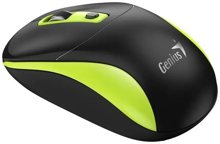Мышь Genius NX-7123 чёрная+зелёная, 2.4GHz, 1200dpi — 3