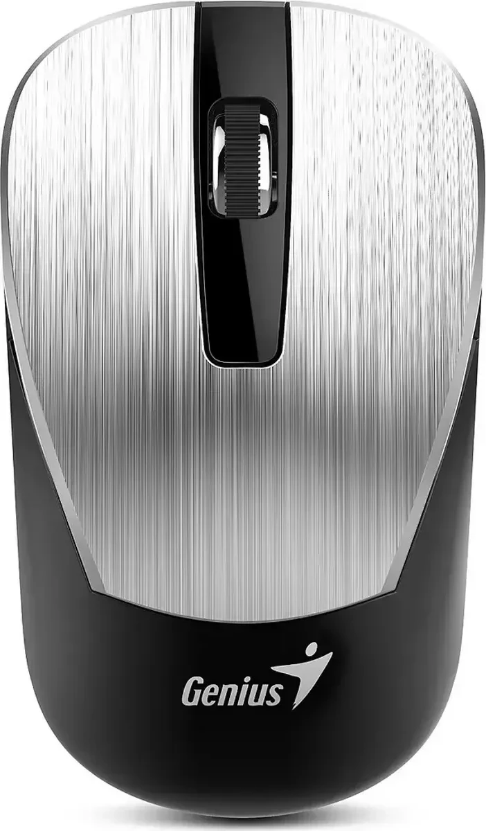 Мышь Genius NX-7015, серебристая, BlueEye, 2.4GHz — 2
