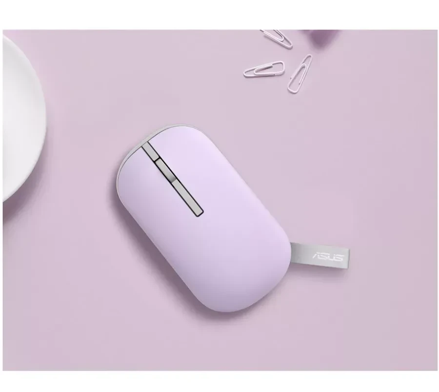 Мышь Asus Marshmallow MD100, беспроводная, фиолетовая — 2