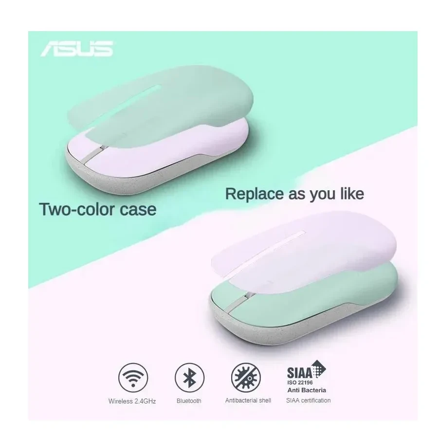 Мышь Asus Marshmallow MD100, беспроводная, фиолетовая — 4