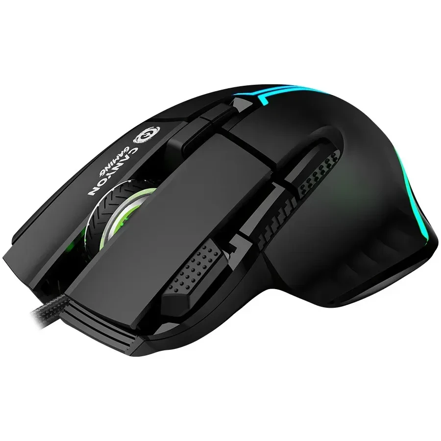 Мышь CANYON Fortnax GM-636 RGB, 9 кнопок, проводная, черная