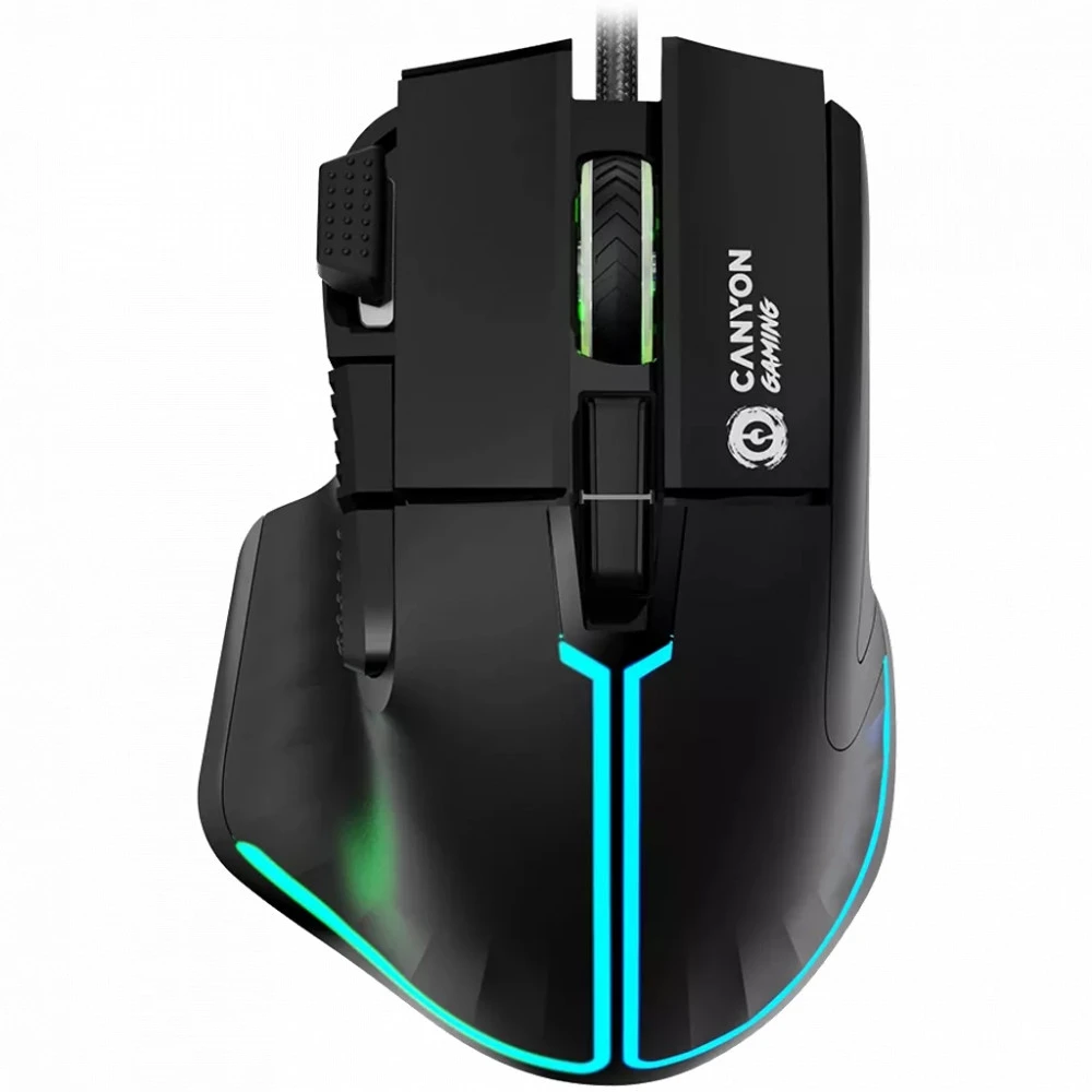 Мышь CANYON Fortnax GM-636 RGB, 9 кнопок, проводная, черная — 2