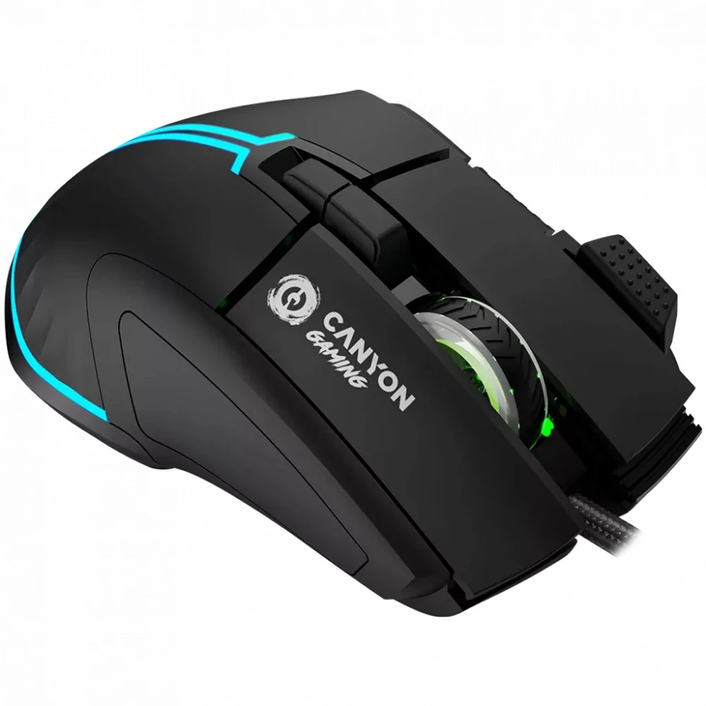 Мышь CANYON Fortnax GM-636 RGB, 9 кнопок, проводная, черная — 4