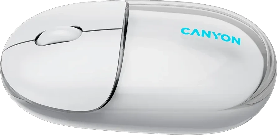 Мышь CANYON OnClick 24, BT/Wireless, прозрачно-белая — 2