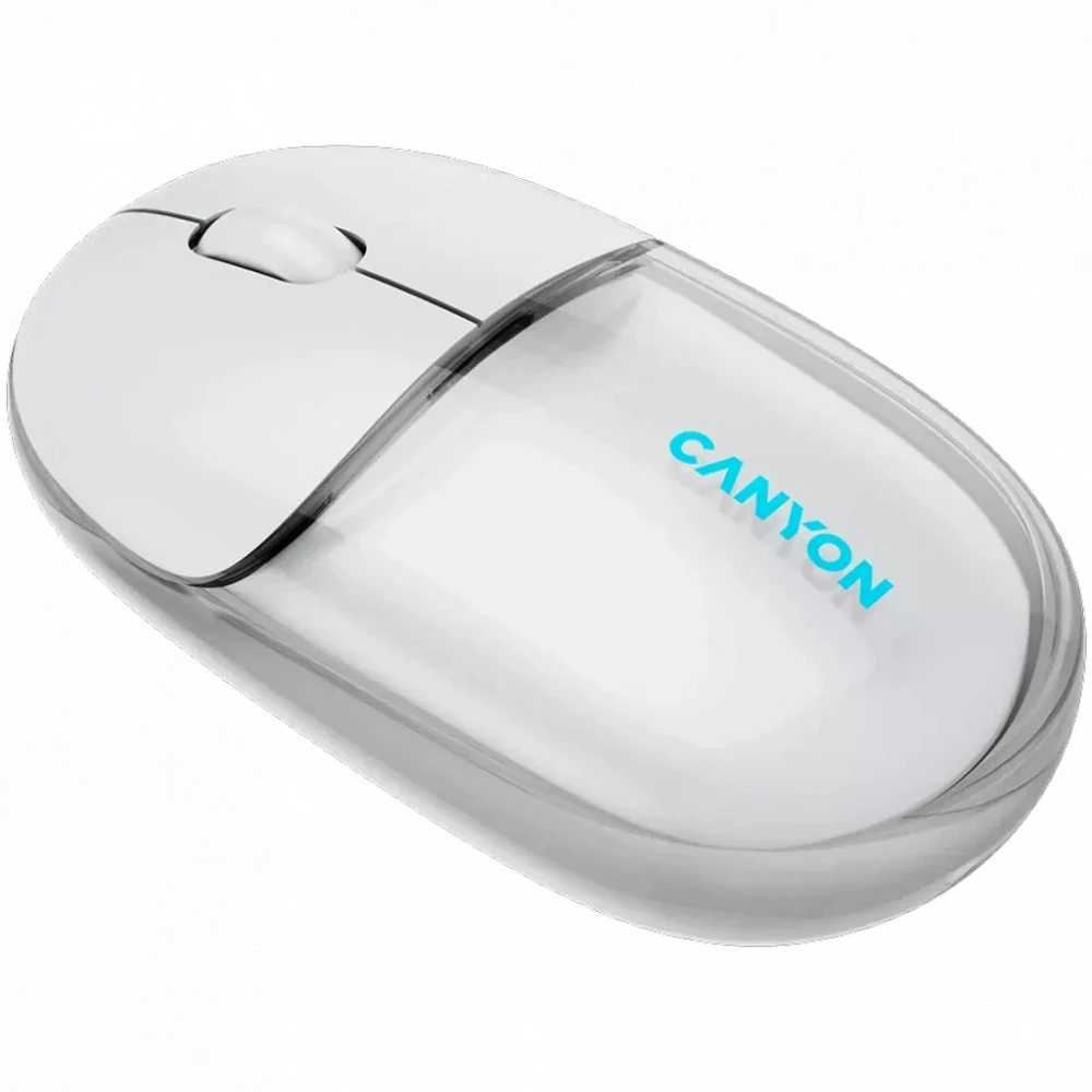 Мышь CANYON OnClick 24, BT/Wireless, прозрачно-белая — 4