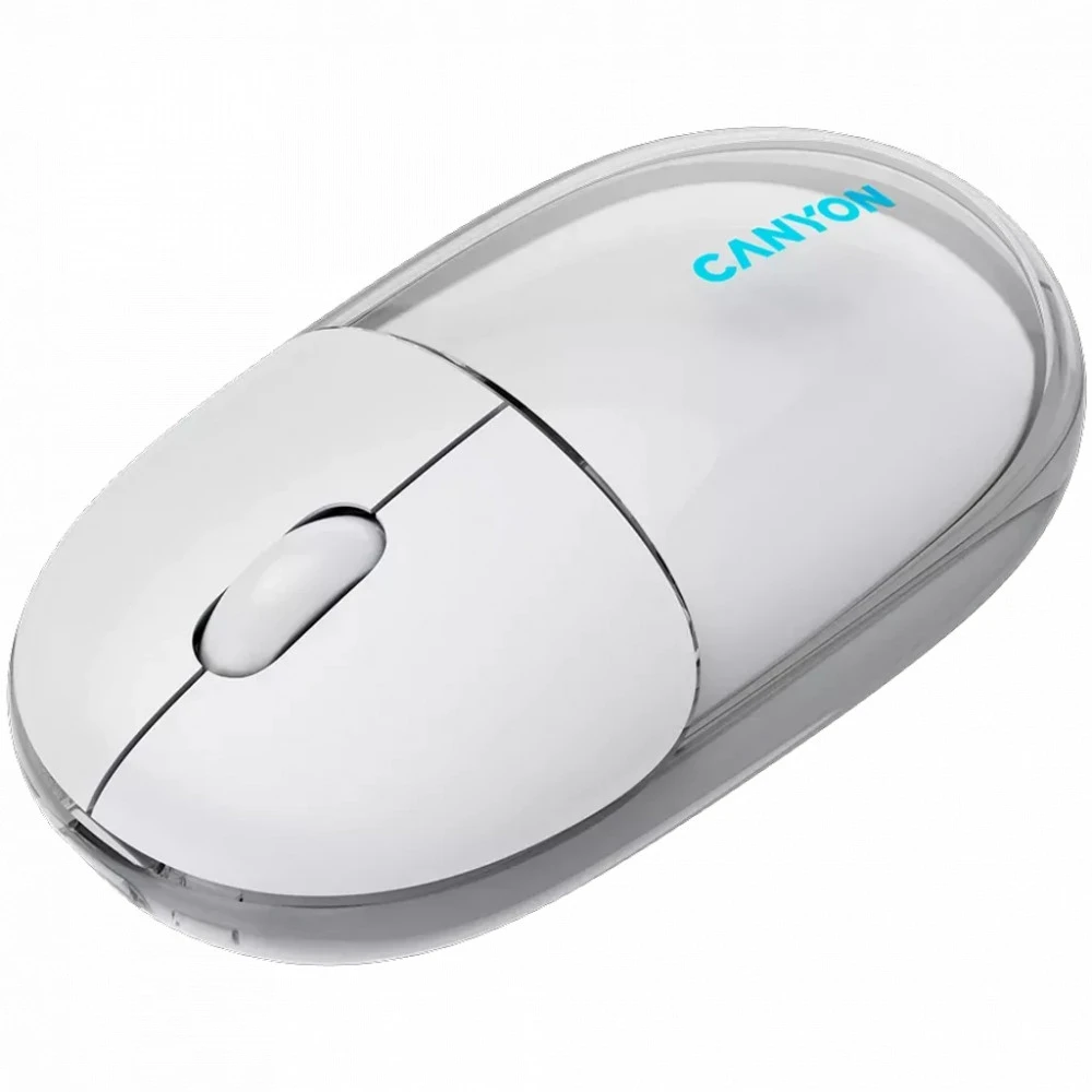 Мышь CANYON OnClick 24, BT/Wireless, прозрачно-белая — 5