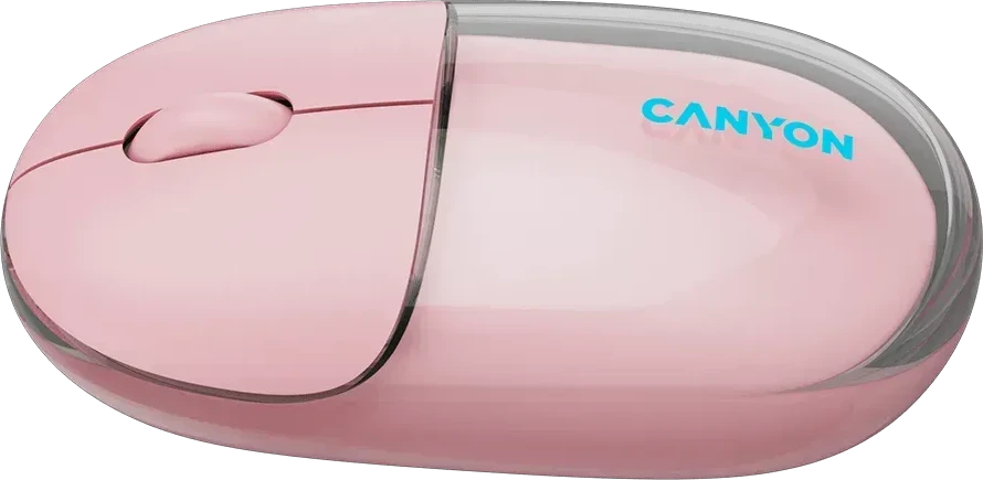 Мышь CANYON OnClick 24, BT/Wireless, прозрачно-розовая — 2