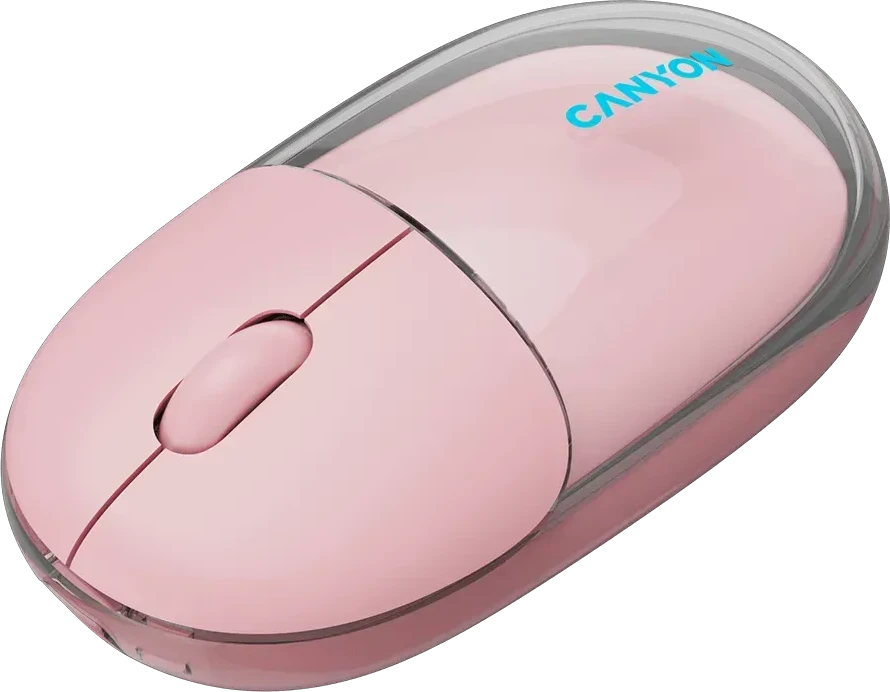 Мышь CANYON OnClick 24, BT/Wireless, прозрачно-розовая — 3